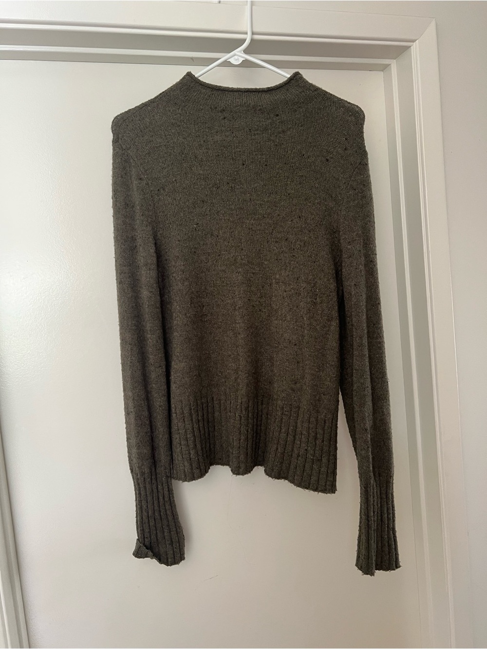 Madewell Olive Cowl-Neck Knit Sweater